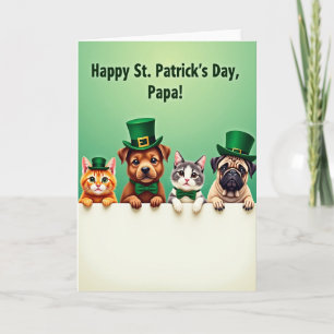 Carte Papa Fête de Patrick pour Animaux Mignons
