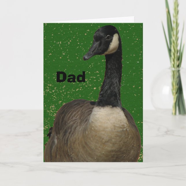 Carte Papa Fête des pères canadienne d'oie (Devant)