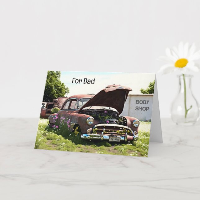 Carte Papa Fête des pères Papa Body Funny Card (Petite plante)