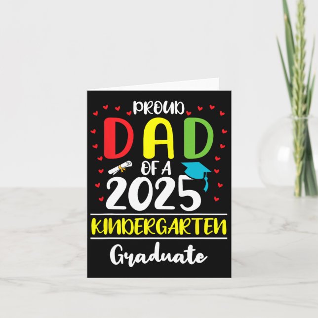 Carte Papa fière drôle d'un Cl de 2025 diplômé de matern (Devant)