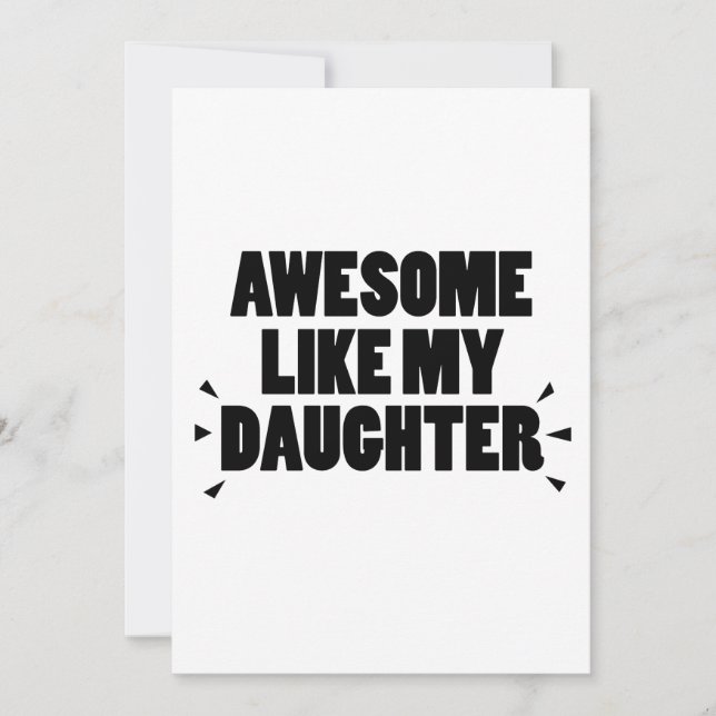Carte Papa Fille Drôle À Papa Fête des pères Cadeau (Devant)