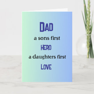 Carte Papa, Fils Premier Héros, Filles Premier Amour
