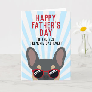 Carte Papa Frenchie de la Fête des Pères Bouledogue Fran