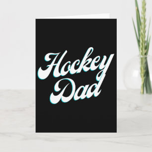 Carte Papa hockey Script Icy pour pères fiers côté patin