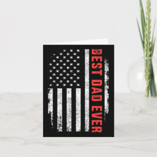 Carte Papa Jamais American Flag Fête des pères Anniversa
