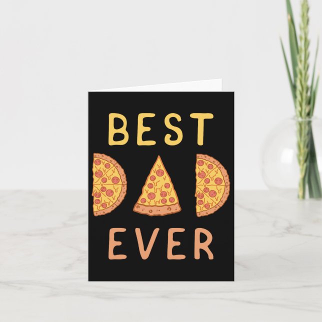 Carte Papa Jamais Pizza Lover Fête des pères Papa Parent (Devant)