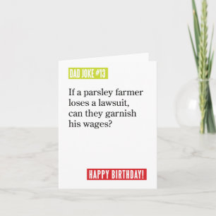 Carte Papa Joke Parsley Farmer Obtient Salaire Garni