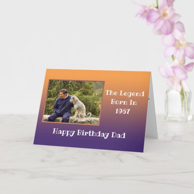 Carte Papa Joyeux Anniversaire N'Importe Quelle Année En (Orchidée)