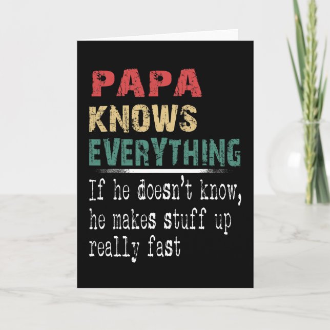 Carte Papa Knows Everything - Christmas Grandpa Gift  (Devant)