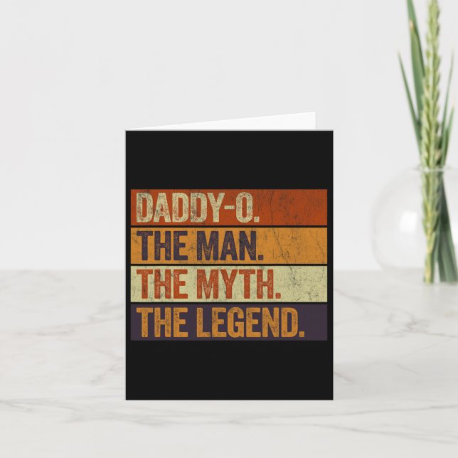 Carte Papa le mec le mythe la légende Drôle Rétro Fa (Devant)