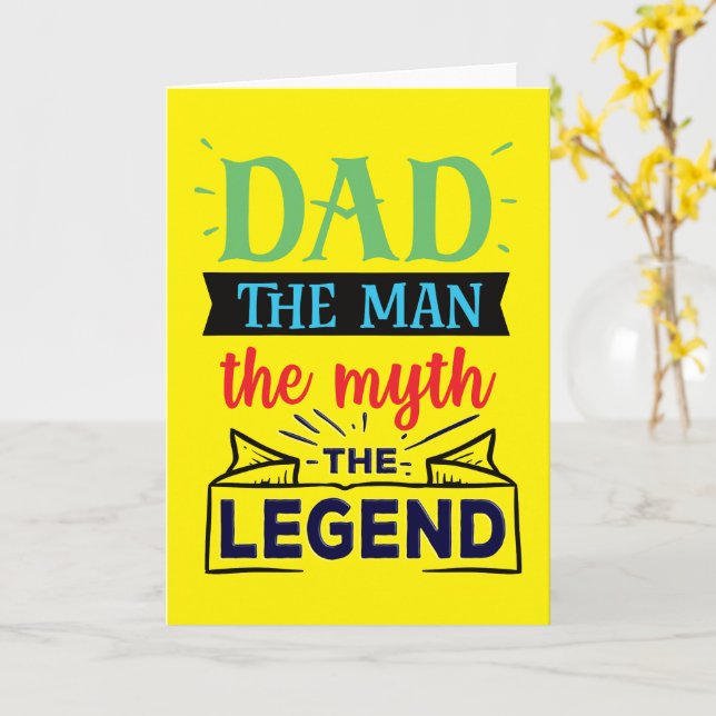 Carte Papa, l'homme, le mythe, la légende (Fleur jaune)
