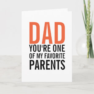 Carte Papa Ma Fête des pères Parente Favorite