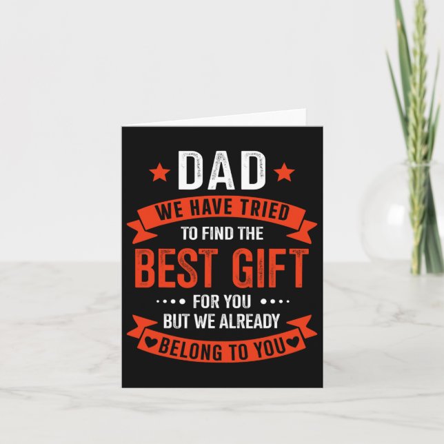 Carte Papa Meilleur Cadeau Des Enfants Pour Fête des pèr (Devant)