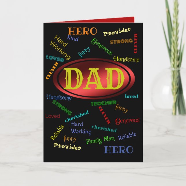 Carte Papa, mon héros (Devant)