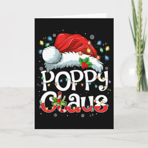 Carte Papa Noël Poppy Xmas Santa tenue de Noël assortie