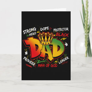 Carte Papa Noir Drogue Juneteenth Fête des Pères Roi Noi