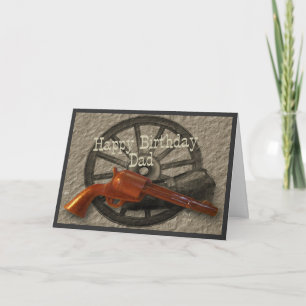 Carte Papa occidental sauvage de joyeux anniversaire de