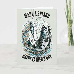 Carte Papa Pêche Fait Un Plongeon