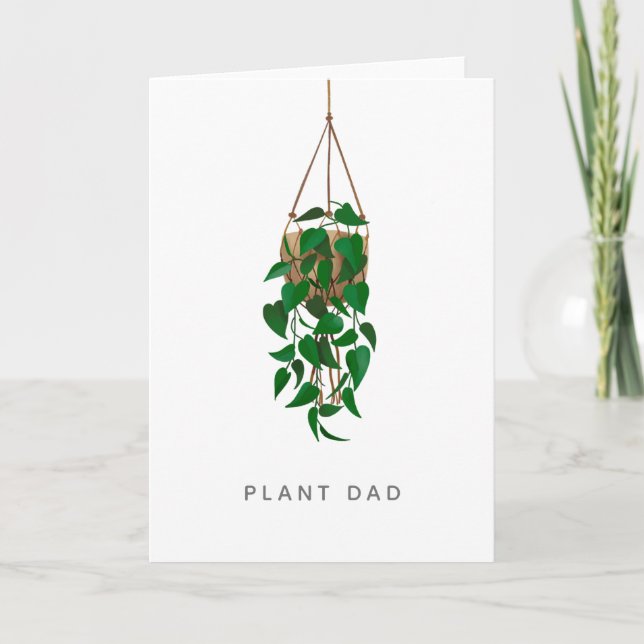 Carte papa Plante accrochée (Devant)