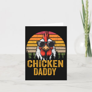 Carte Papa Poule Vintage Coq Pour Papa Agriculteur Père