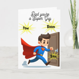 Carte Papa Super Guy Salutation