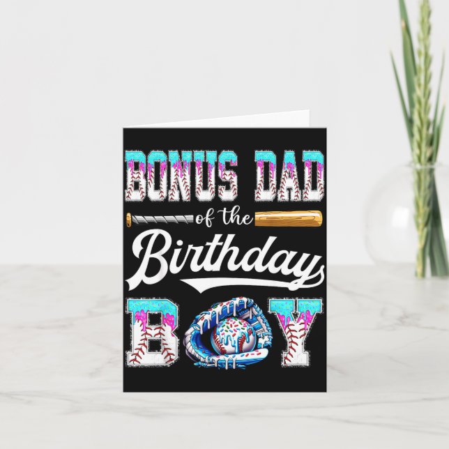 Carte Papa Supplémentaire Du Garçon D'anniversaire Baseb (Devant)