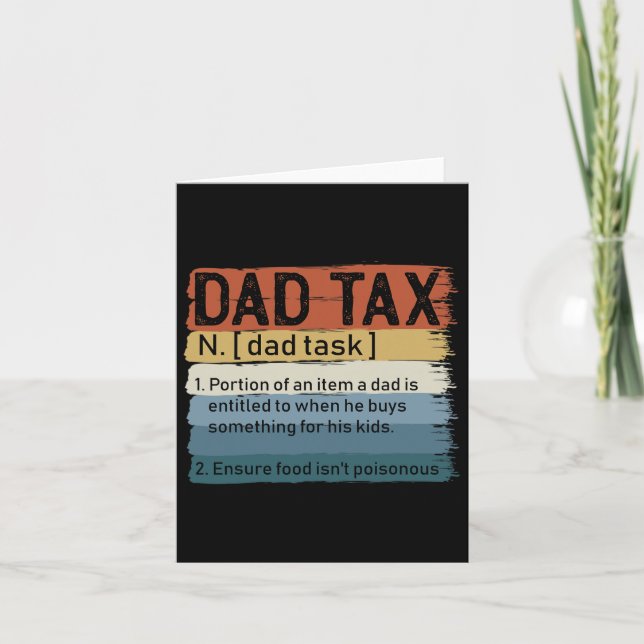 Carte Papa Taxes Fête des pères Sarcastique Awesome Dads (Devant)