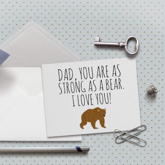 Carte Papa, Tu Es Aussi Forte Qu'Un Ours (Créateur téléchargé)