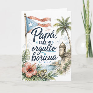 Carte Papa Tu Es Ma Fierté Boricua Fête Des Pères
