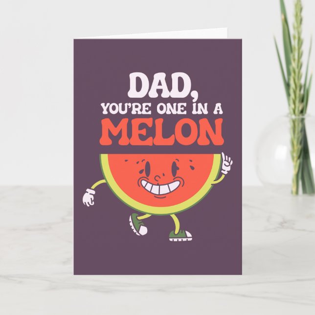 Carte Papa un dans une Fête des pères melon papa jeu de  (Devant)