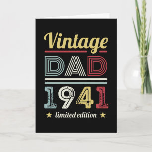 Carte Papa vintage 1941 80e anniversaire Cadeau Hommes R
