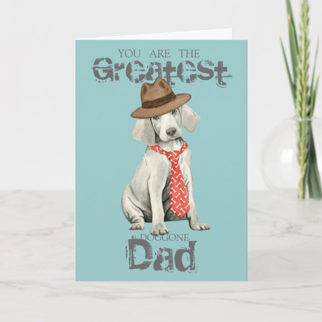 Carte Papa Weimaraner (Devant)