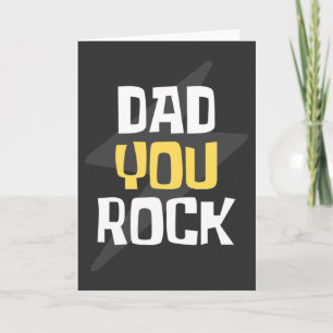 Carte Papa You Rock - Fête des pères / Cadeau d'annivers