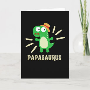 Carte Papasaurus Drôle T-Rex Dinosaure Papa Père Famille