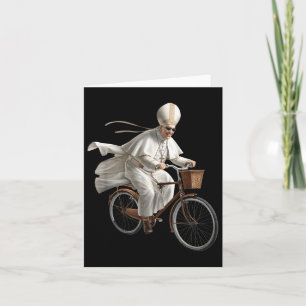 Carte Pape équitation Vélo Bicyclette Église Catholique