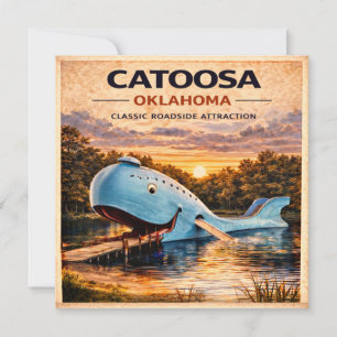 Carte Papeterie de la Baleine Bleue de Catoosa Route 66