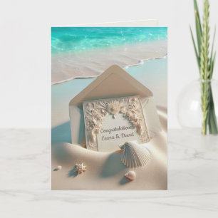 Carte Papeterie de mariage Félicitations Dans le sable d