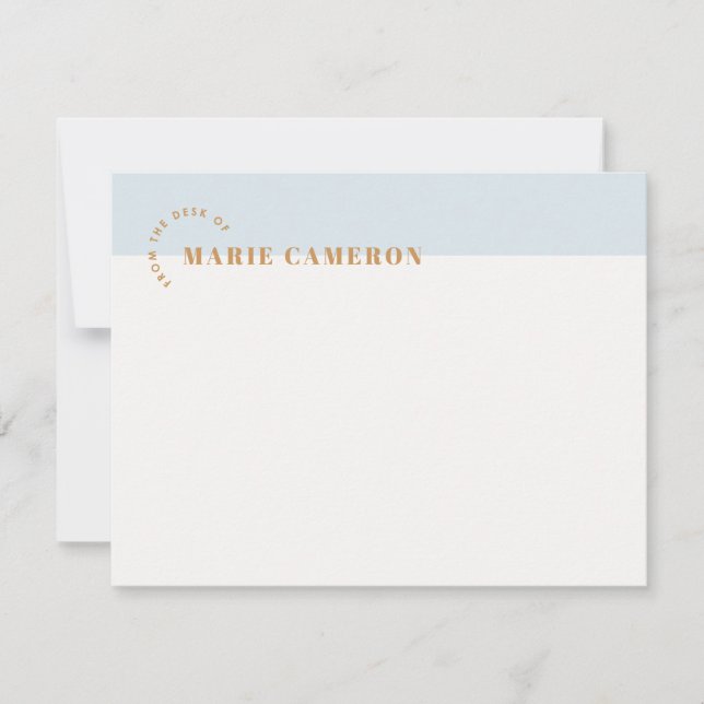 Carte Papeterie simple Pastel Colorblock - bleu (Devant)