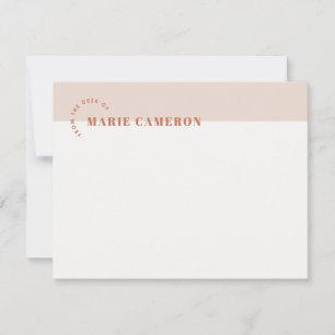Carte Papeterie simple Pastel Colorblock - Brown