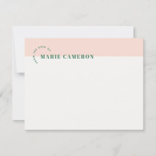 Carte Papeterie simple Pastel Colorblock - orange