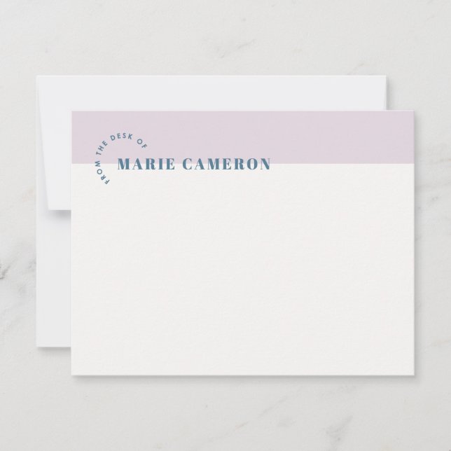Carte Papeterie simple Pastel Colorblock - violet (Devant)