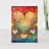 Papier Abstrait Mache Hearts Saint-Valentin
