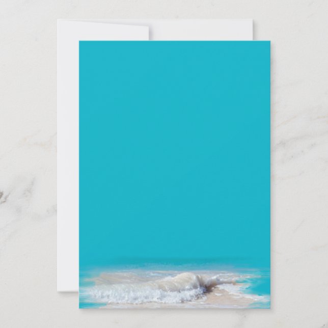 Carte Papier blanc Turquoise Ocean Waves (Devant)