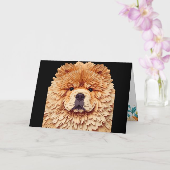 Carte PAPIER MIRAGE Red Chow (Orchidée)