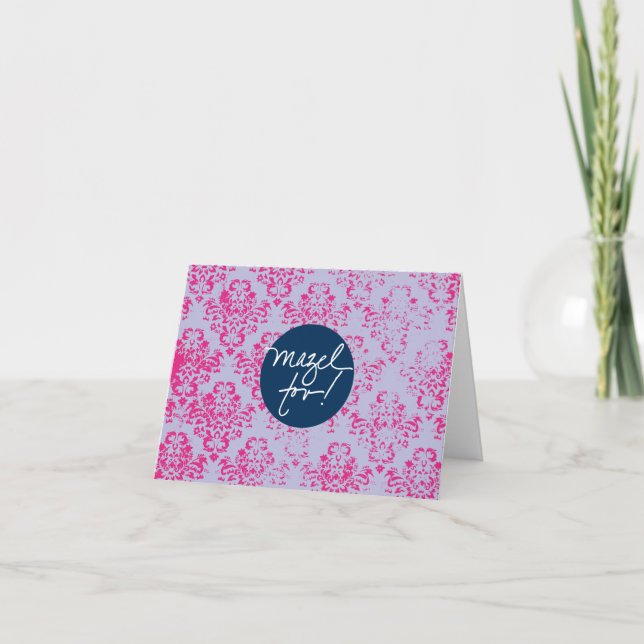 Carte Papier peint rose de Mazels Tov (Devant)
