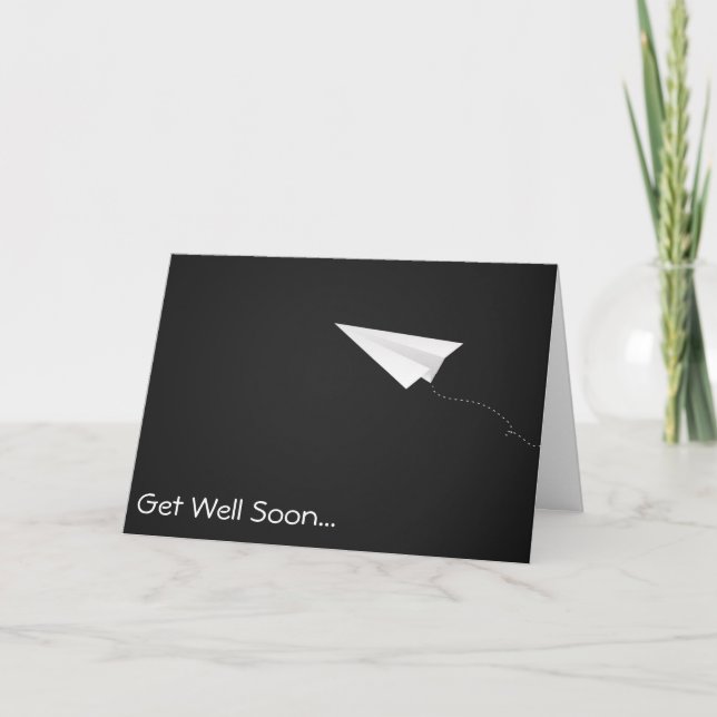 Carte Papier Plane Envoi Tout Mon Amour Se Bien Bientôt (Devant)