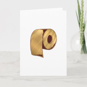 Carte Papier toilette doré