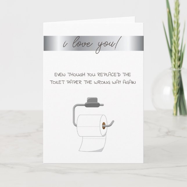 Carte Papier toilette je t'aime  (Devant)