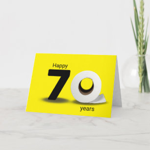 Carte papier toilette rouleau 70e anniversaire