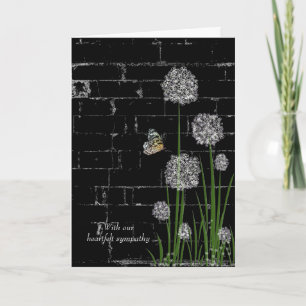Carte Papillon à la sympathie fleur sauvage